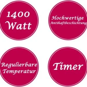 Autre point de vue sur Domo DO9149W Waffeleisen, Silber